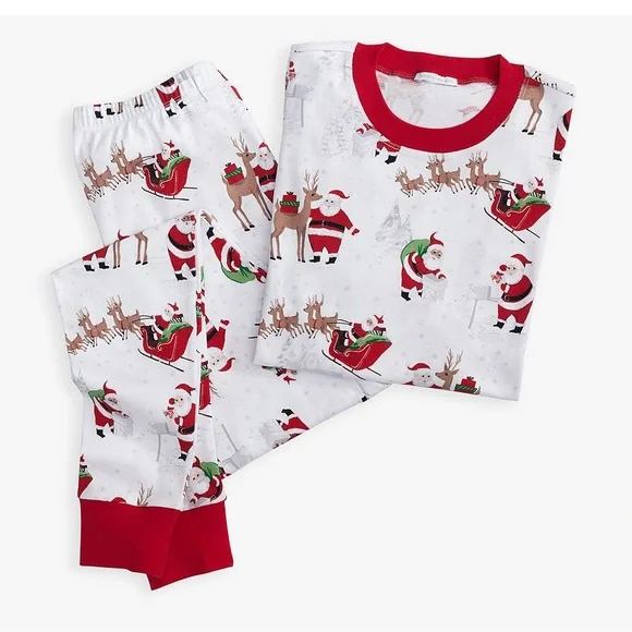 Pottery Barn Heritage Santa Adult S Women’s pajamas NWOT - Picture 2 of 9